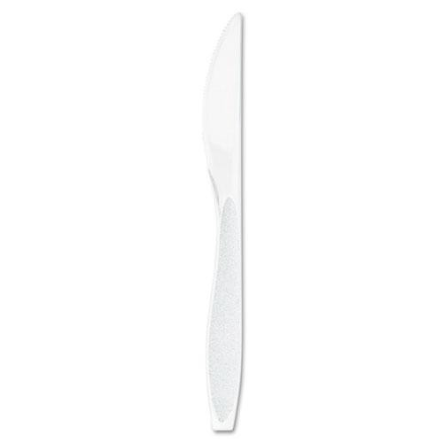 Impress Heavyweight Full-length Polystyrene Cutlery, Knife, White, 1000/carton