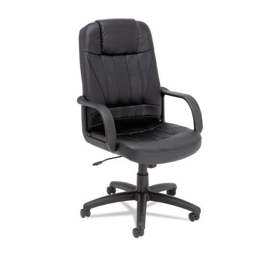 Alera Sparis Executive High-back Swivel/tilt Bonded Leather Chair, Supports Up To 275 Lb, 18.11" To 22.04" Seat Height, Black