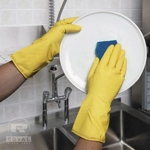 Glove,flocklid,med,latex