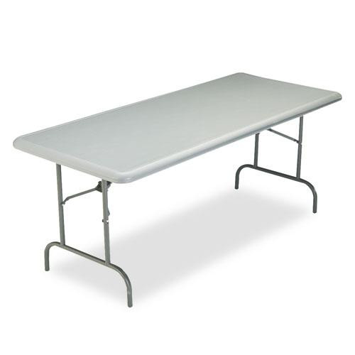 Indestructable Industrial Folding Table, Rectangular Top, 1,200 Lb Capacity, 72w X 30d X 29h, Charcoal