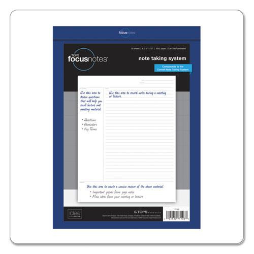 Focusnotes Legal Pad, Meeting-minutes/notes Format, 50 White 8.5 X 11.75 Sheets