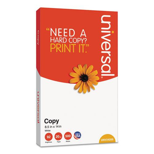 Legal Size Copy Paper, 92 Bright, 20 Lb Bond Weight, 8.5 X 14, White, 500 Sheets/ream, 10 Reams/carton