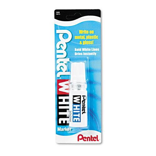 White Permanent Marker, Broad Bullet Tip, White