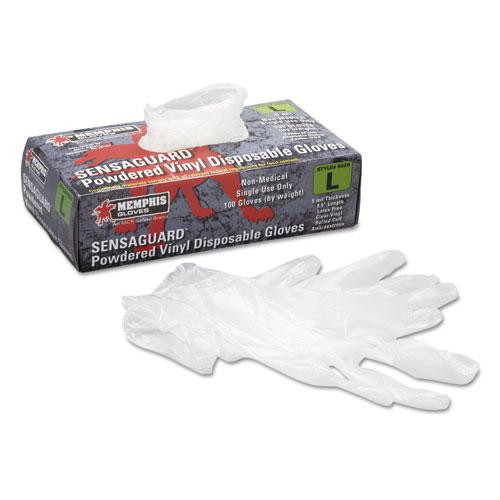 Disposable Vinyl Gloves, Large, 5 Mil, Industrial-grade, 100/box