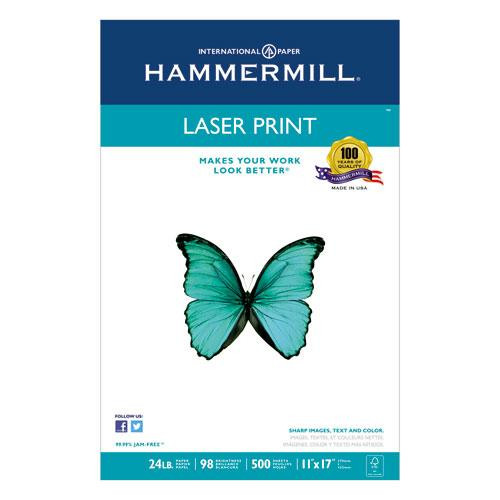 Premium Laser Print Paper, 98 Bright, 24 Lb Bond Weight, 11 X 17, White, 500/ream