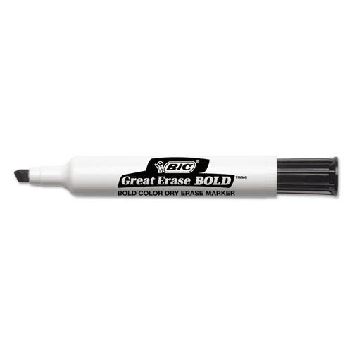 Intensity Bold Tank-style Dry Erase Marker, Broad Chisel Tip, Black, Dozen