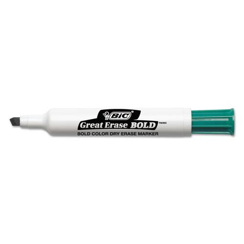 Intensity Bold Tank-style Dry Erase Marker, Broad Chisel Tip, Green, Dozen