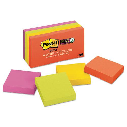 Pads In Playful Primary Collection Colors, 2" X 2", 90 Sheets/pad, 8 Pads/pack