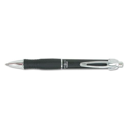 Gr8 Gel Pen, Retractable, Medium 0.7 Mm, Black Ink, Black/silver Barrel, 12/pack