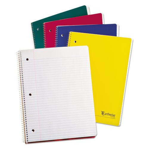 Earthwise By Oxford Recycled Single Subject Notebook, Medium/college Rule, Randomly Assorted Covers, 11 X 8.5, 100 Sheets