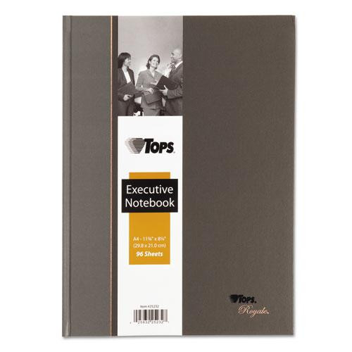 Royale Casebound Business Notebooks, 1 Subject, Medium/college Rule, Black/gray Cover, 11.75 X 8.25, 96 Sheets