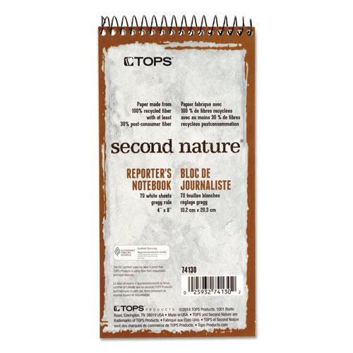 Second Nature Recycled Notepads, Gregg Rule, Randomly Assorted Cover Colors, 70 White 4 X 8 Sheets