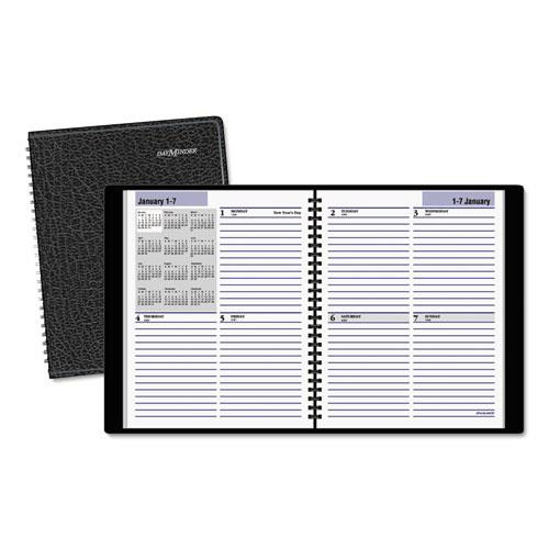 Dayminder Open-schedule Weekly Appointment Book, 8.75 X 7, Black Cover, 12-month (jan To Dec): 2023