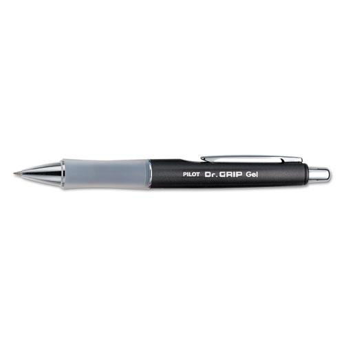 Dr. Grip Limited Gel Pen, Retractable, Fine 0.7 Mm, Black Ink, Charcoal Gray Barrel