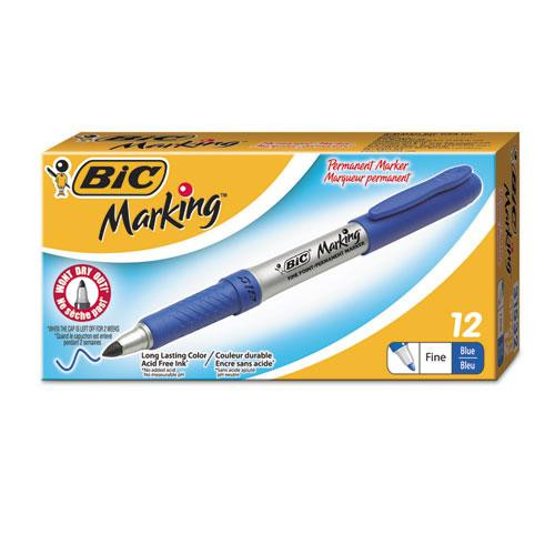 Intensity Fine Tip Permanent Marker, Fine Bullet Tip, Deep Sea Blue, Dozen