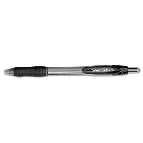 Profile Ballpoint Pen, Retractable, Bold 1.4 Mm, Black Ink, Black Barrel, Dozen