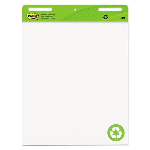Vertical-orientation Self-stick Easel Pads, Green Headband, Unruled, 25 X 30, White, 30 Sheets, 2/carton