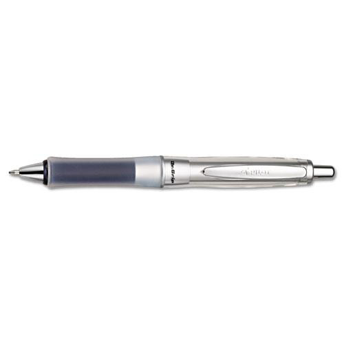 Dr. Grip Center Of Gravity Ballpoint Pen, Retractable, Medium 1 Mm, Black Ink, Silver/charcoal Grip Barrel