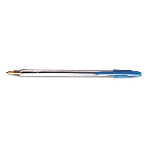 Cristal Xtra Smooth Ballpoint Pen Value Pack, Stick, Medium 1 Mm, Blue Ink, Clear Barrel, 24/pack