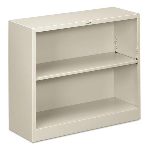 Metal Bookcase, Two-shelf, 34-1/2w X 12-5/8d X 29h, Light Gray