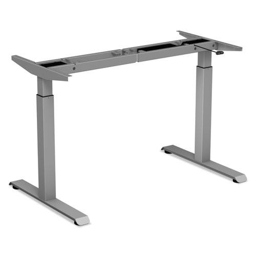2-stage Electric Adjustable Table Base, 48 To 72w X 24 To 36d X 27.5 To 47.2h, Gray