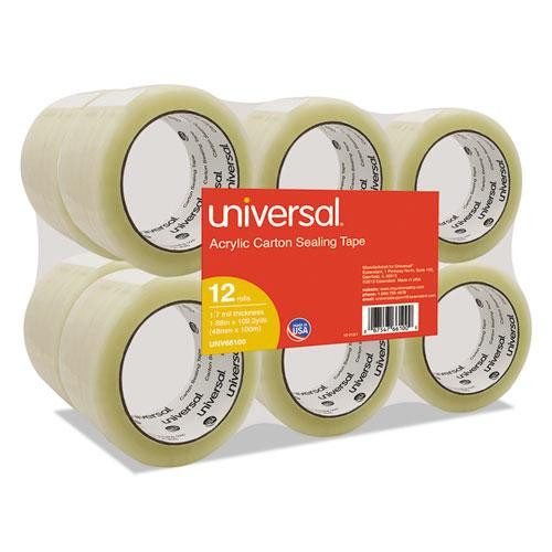 Deluxe General-purpose Acrylic Box Sealing Tape, 3" Core, 1.88" X 110 Yds, Clear, 12/pack