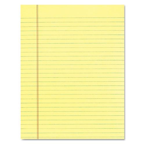 "the Legal Pad" Glue Top Pads, Wide/legal Rule, 50 Canary-yellow 8.5 X 11 Sheets, 12/pack