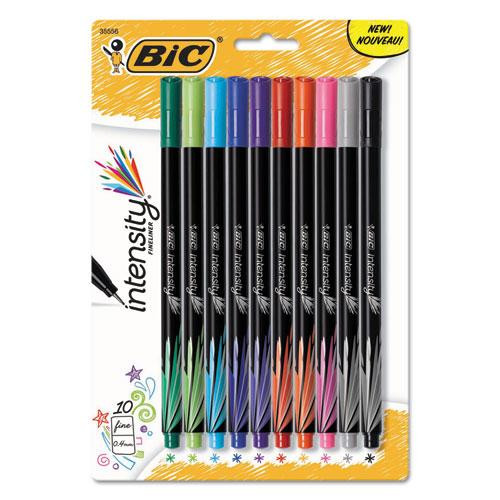 Intensity Porous Point Pen, Stick, Extra-fine 0.4 Mm, Assorted Ink And Barrel Colors, 10/pack