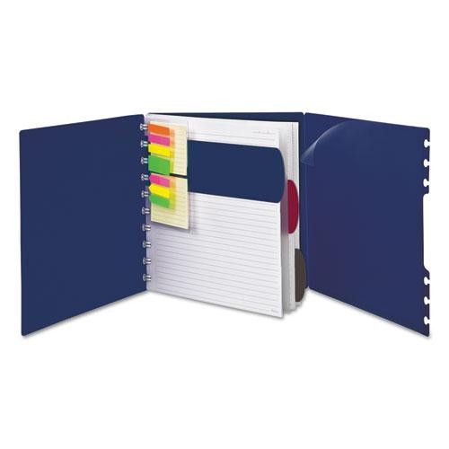 Versa Crossover Notebook, 3 Subject, Wide/legal Rule, Navy Cover, 11 X 8.5, 60 Sheets