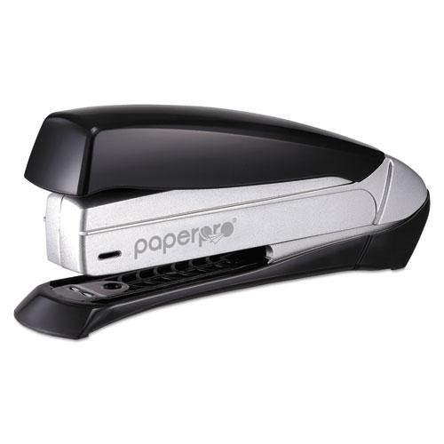 Inspire Premium Spring-powered Full-strip Stapler, 20-sheet Capacity, Black/silver