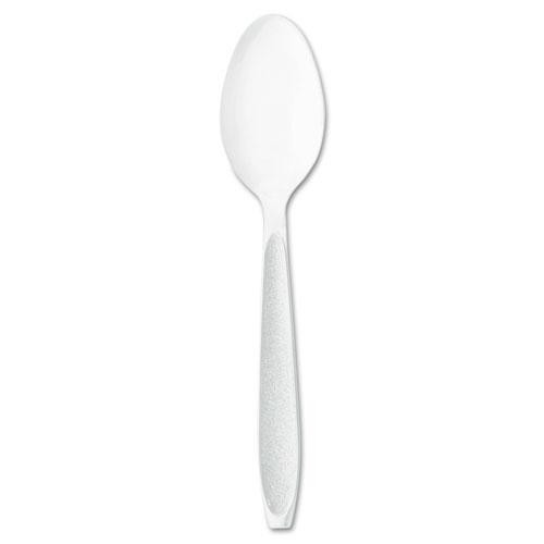 Impress Heavyweight Full-length Polystyrene Cutlery, Teaspoon, White, 1000/carton