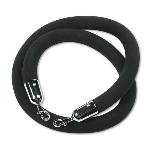 Crowd Control Rope, Velour, 6 Ft, Black