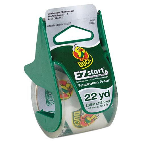 Ez Start Premium Packaging Tape With Dispenser, 1.5" Core, 1.88" X 22.2 Yds, Clear