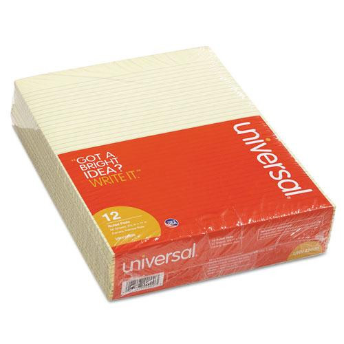 Glue Top Pads, Narrow Rule, 50 Canary-yellow 8.5 X 11 Sheets, Dozen