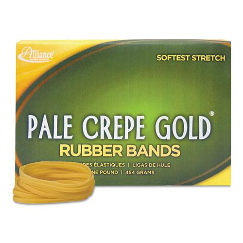 Pale Crepe Gold Rubber Bands, Size 33, 0.04" Gauge, Golden Crepe, 1 Lb Box, 970/box
