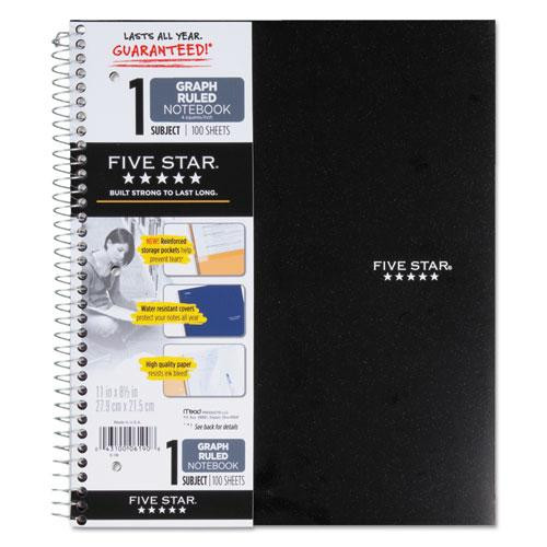 Wirebound Notebook, 1 Subject, Quadrille Rule, Randomly Assorted Covers, 11 X 8.5, 100 Sheets