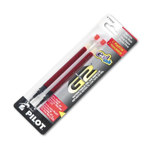 Refill For Pilot B2p, Dr Grip, G2, G6, Mr Metropolitan, Precise Begreen And Q7 Gel Pens, Fine Tip, Red Ink, 2/pack
