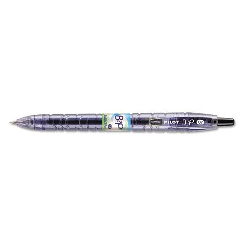 B2p Bottle-2-pen Recycled Gel Pen, Retractable, Fine 0.7 Mm, Black Ink, Translucent Blue Barrel