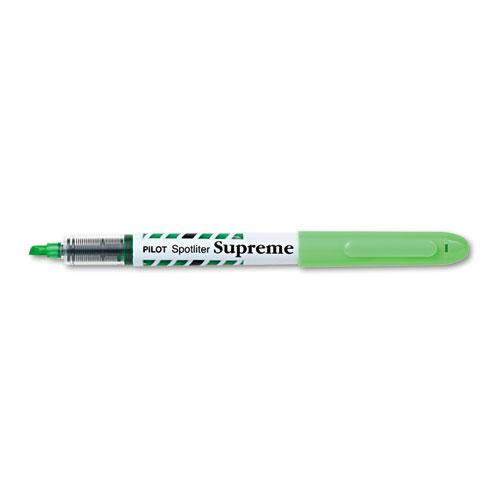 Spotliter Supreme Highlighter, Fluorescent Green Ink, Chisel Tip, Green/white Barrel