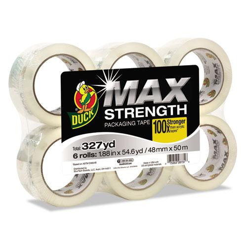 Max Packaging Tape, 3" Core, 1.88" X 54.6 Yds, Crystal Clear, 6/pack
