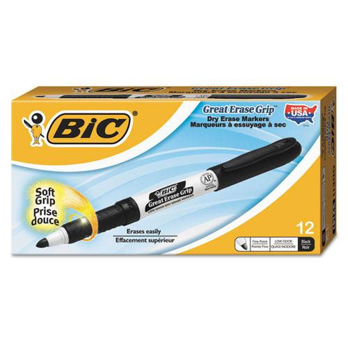 Intensity Low Odor Fine Point Dry Erase Marker, Fine Bullet Tip, Black, Dozen