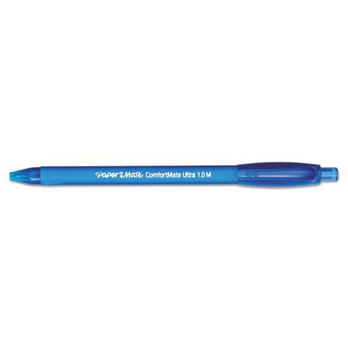 Comfortmate Ultra Ballpoint Pen, Retractable, Medium 1 Mm, Blue Ink, Blue Barrel, Dozen