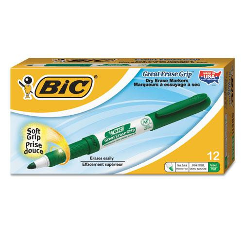 Intensity Low Odor Fine Point Dry Erase Marker, Fine Bullet Tip, Green, Dozen