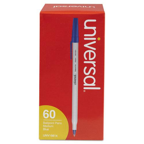 Ballpoint Pen Value Pack, Stick, Medium 1 Mm, Blue Ink, Gray Barrel, 60/pack