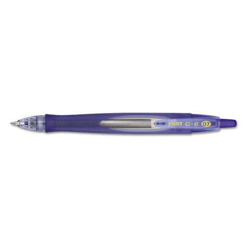 G6 Gel Pen, Retractable, Fine 0.7 Mm, Blue Ink, Blue Barrel