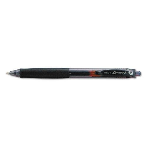 G-knock Begreen Gel Pen, Retractable, Fine 0.7 Mm, Black Ink, Black Barrel, Dozen