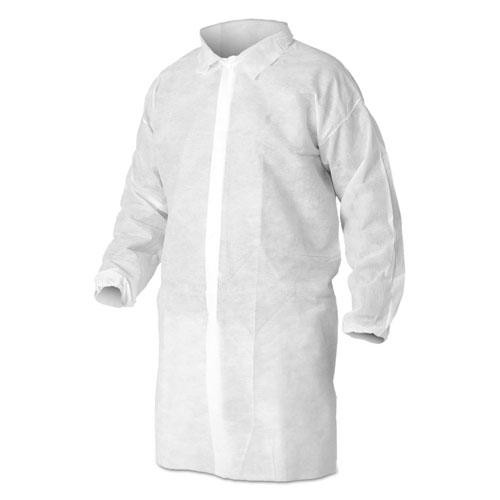A10 Light Duty Lab Coats, X-large, White, 50/carton