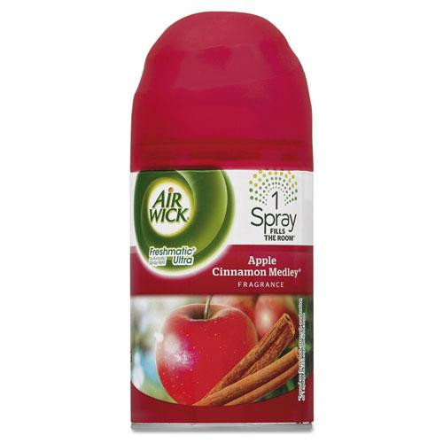 Freshmatic Ultra Spray Refill, Apple Cinnamon Medley, 5.89 Oz Aerosol Spray, 6/carton
