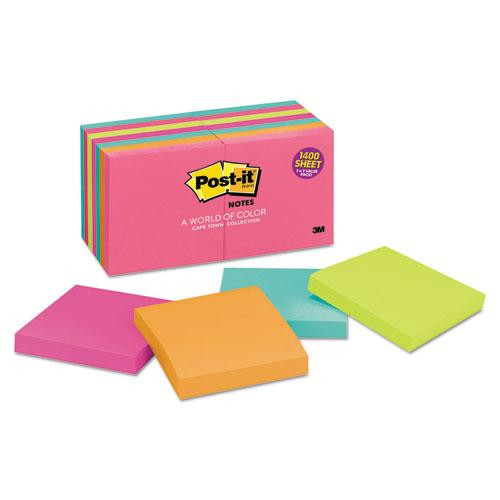 Original Pads In Poptimistic Colors, Value Pack, 3" X 3", 100 Sheets/pad, 14 Pads/pack