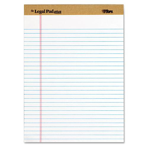 "the Legal Pad" Plus Ruled Perforated Pads With 40 Pt. Back, Wide/legal Rule, 50 White 8.5 X 11.75 Sheets, Dozen